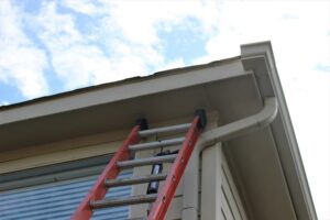 The red color ladder in near roof in home at Woodinville, WA