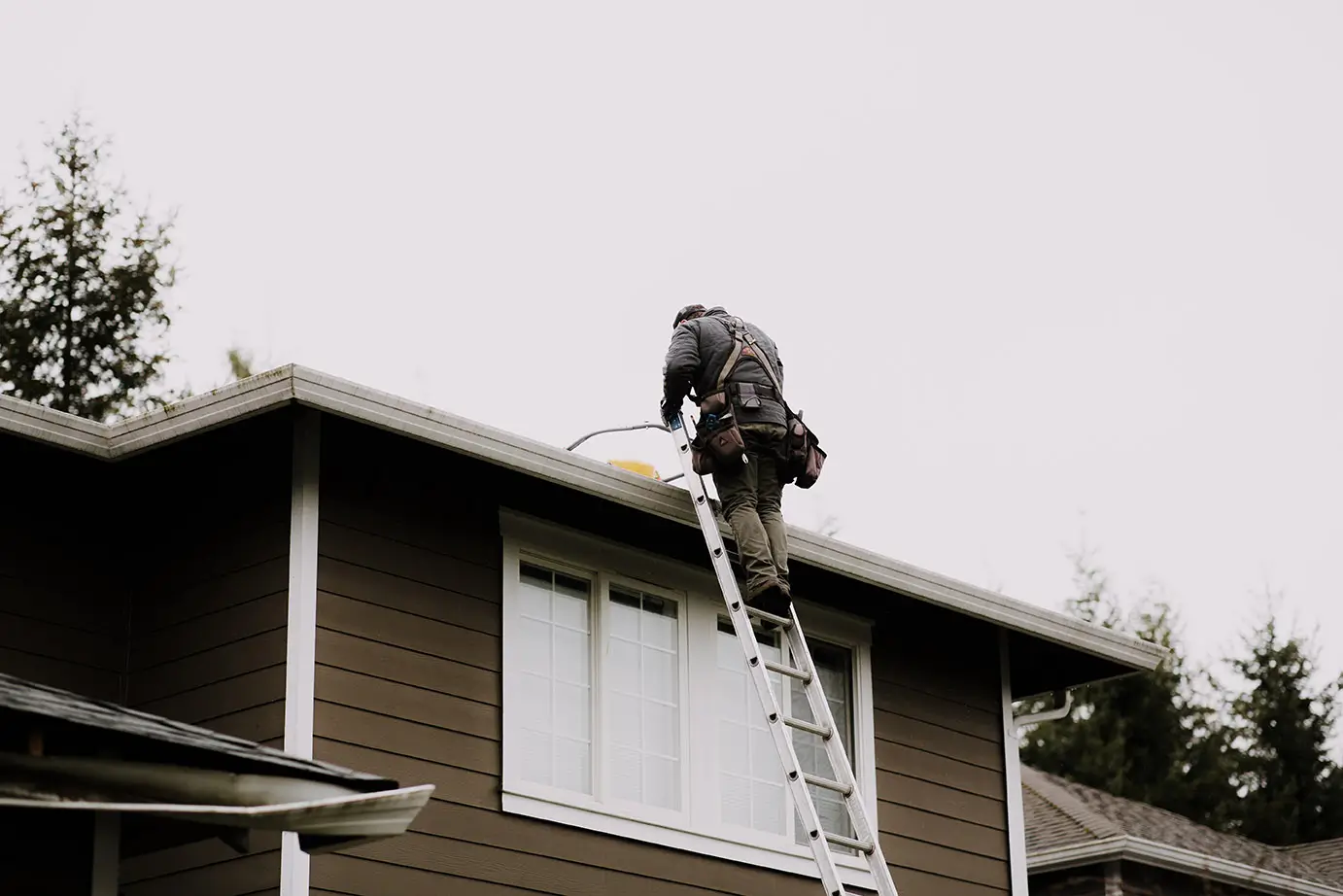 Custom gutter color installation by High Point Gutter on a Seattle, WA home