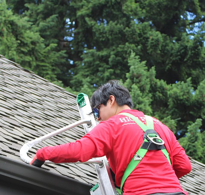 Zinc sulfate mono-hydrate powder will apply to your roof and gutters from High point gutters in Woodinville, WA